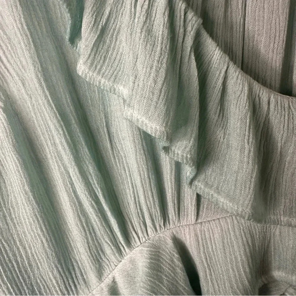 Free People If Only Tank top in mint green, Harbor, size XS, Ruffle boho shirt - Picture 4 of 11